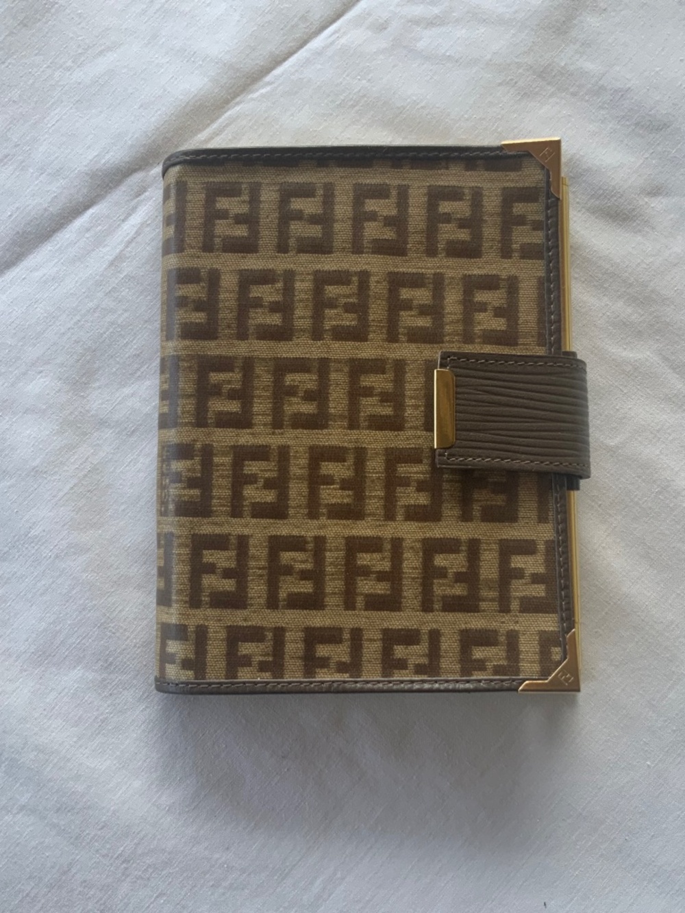 FENDI LOGO VINTAGE ADDRESS AND NOTEPAD HOLDER